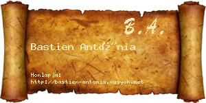 Bastien Antónia névjegykártya